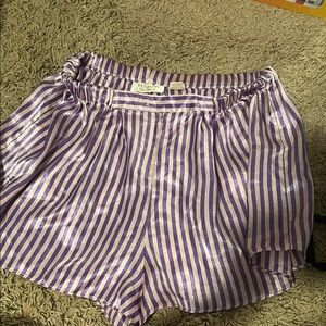 Victoria's Secret Lavender and White Striped Shorts